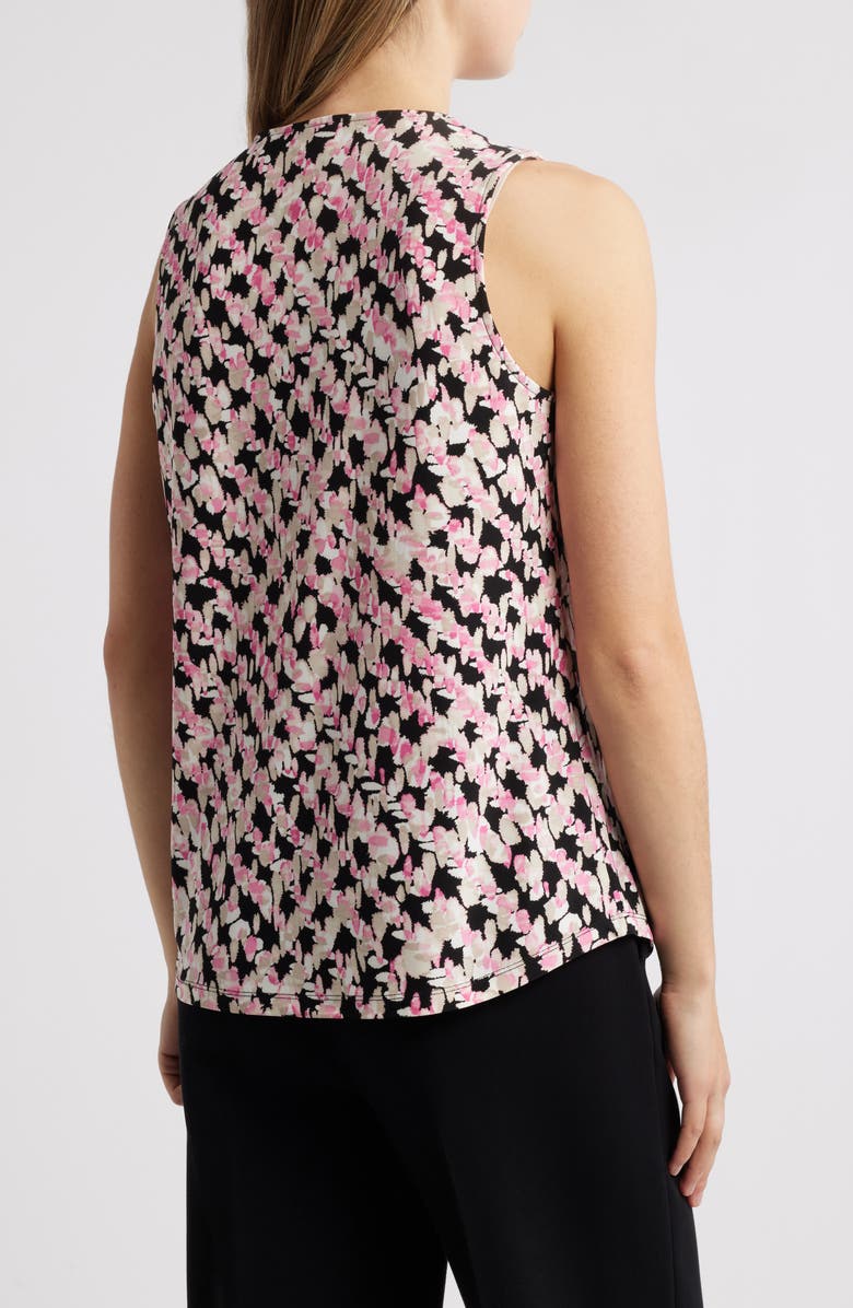 Anne Klein Abstract Print Pleat Neck Shell, Alternate, color, 