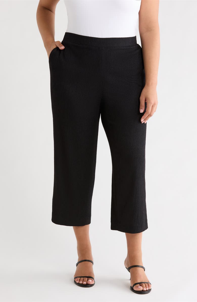 AK ANNE KLEIN Crop Pull-On Pants, Main, color, Anne Black