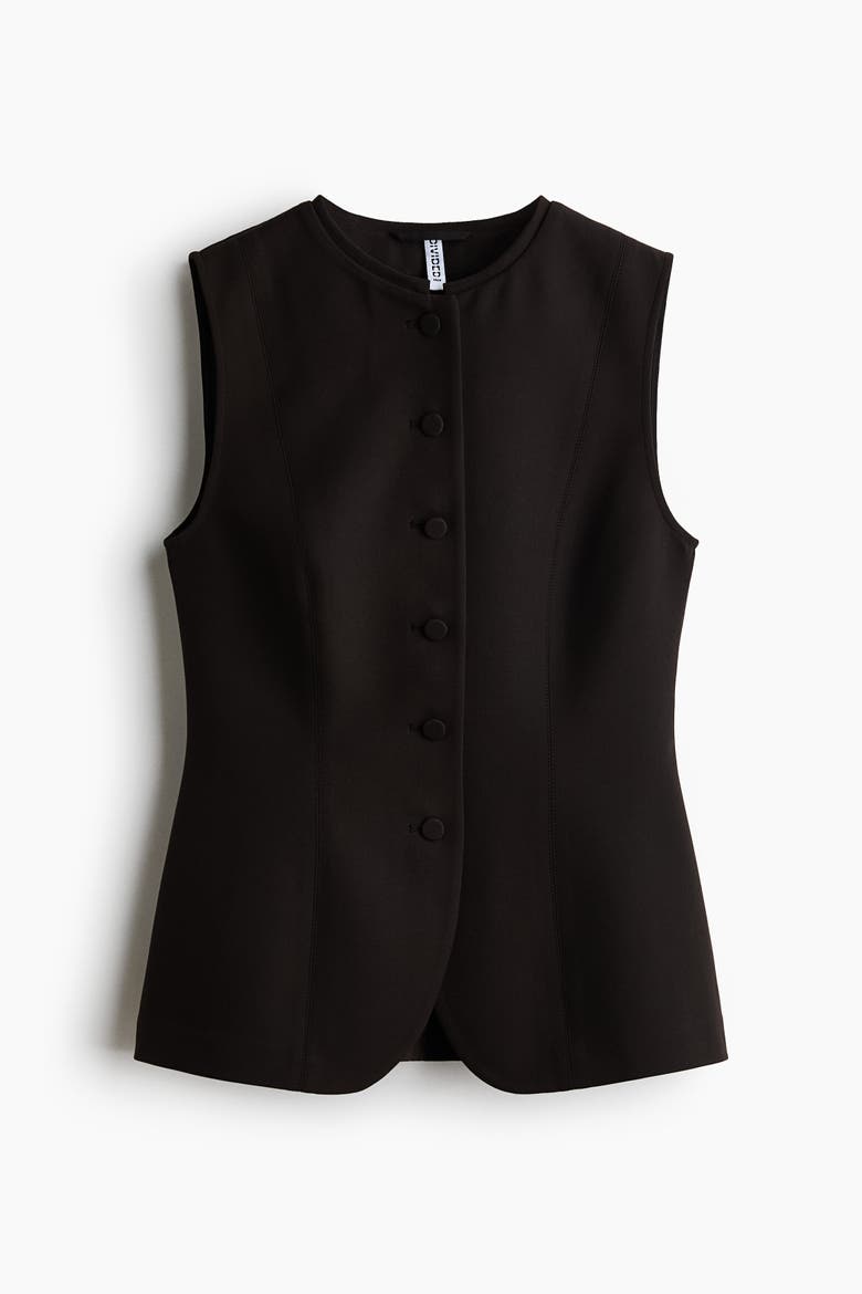 Fitted Vest, Alternate, color, Black