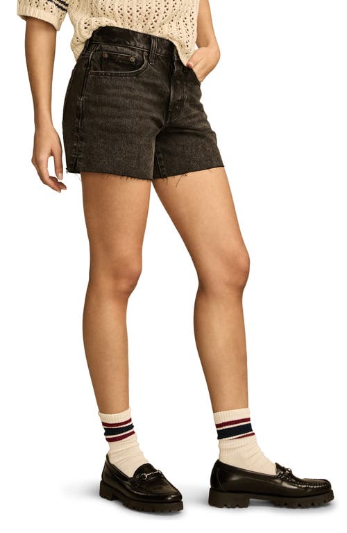 LUCKY BRAND LUCKY BRAND '90S RAW HEM HIGH WAIST MIDI DENIM SHORTS