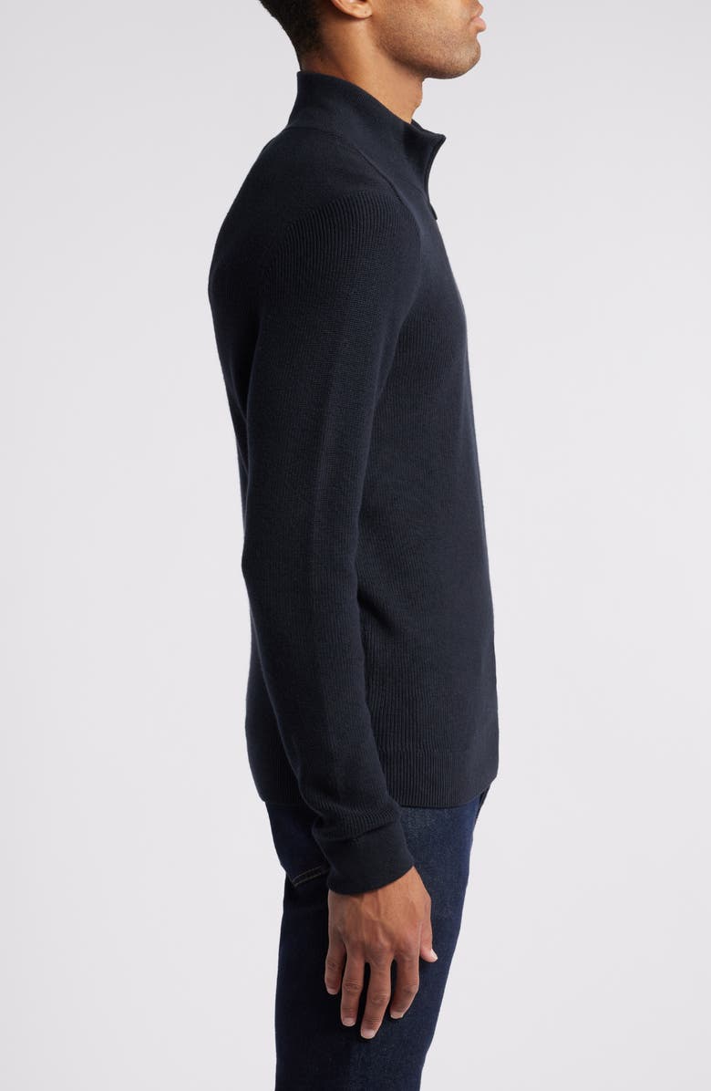 Nordstrom Cotton & Cashmere Quarter Zip Sweater, Alternate, color,