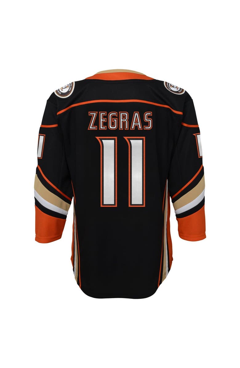 Outerstuff Youth Trevor Zegras Black Anaheim Ducks Home Premier Player Jersey, Alternate, color, 