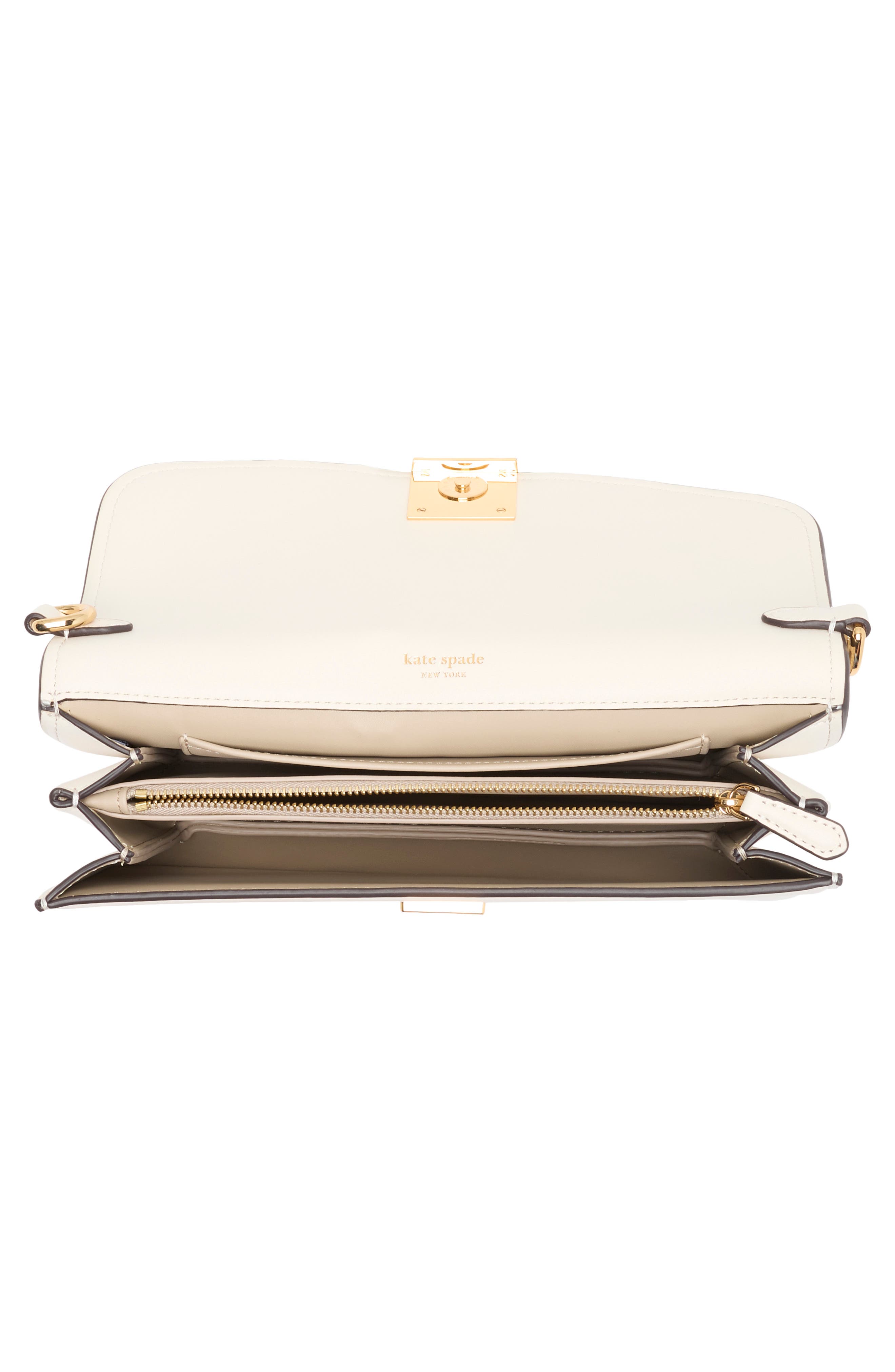 Dakota Trapunto Leather Shoulder Bag, Alternate, color, CREAM