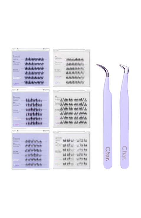 Dreaming Bunny and Pixie Paw Pre-Glued Reusable Lashes with 90 Degree and Curved Tweezer