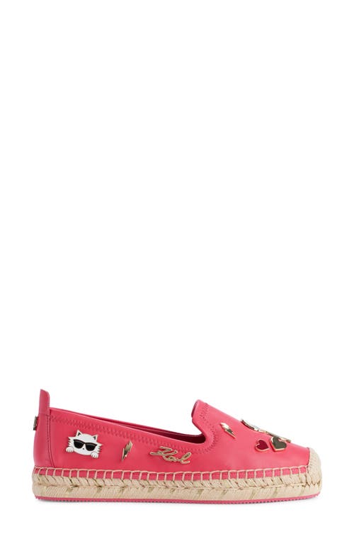 Shop Karl Lagerfeld Michaela Espadrille Flat In Teaberry