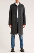 Vince Balmacaan Herringbone Recycled Wool Blend Coat