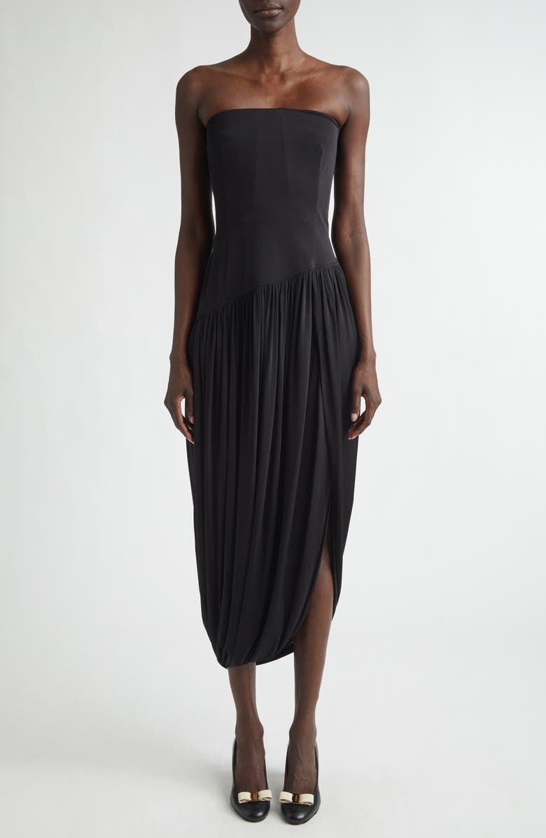 FERRAGAMO Bustier Jersey Gown, Alternate, color, Nero
