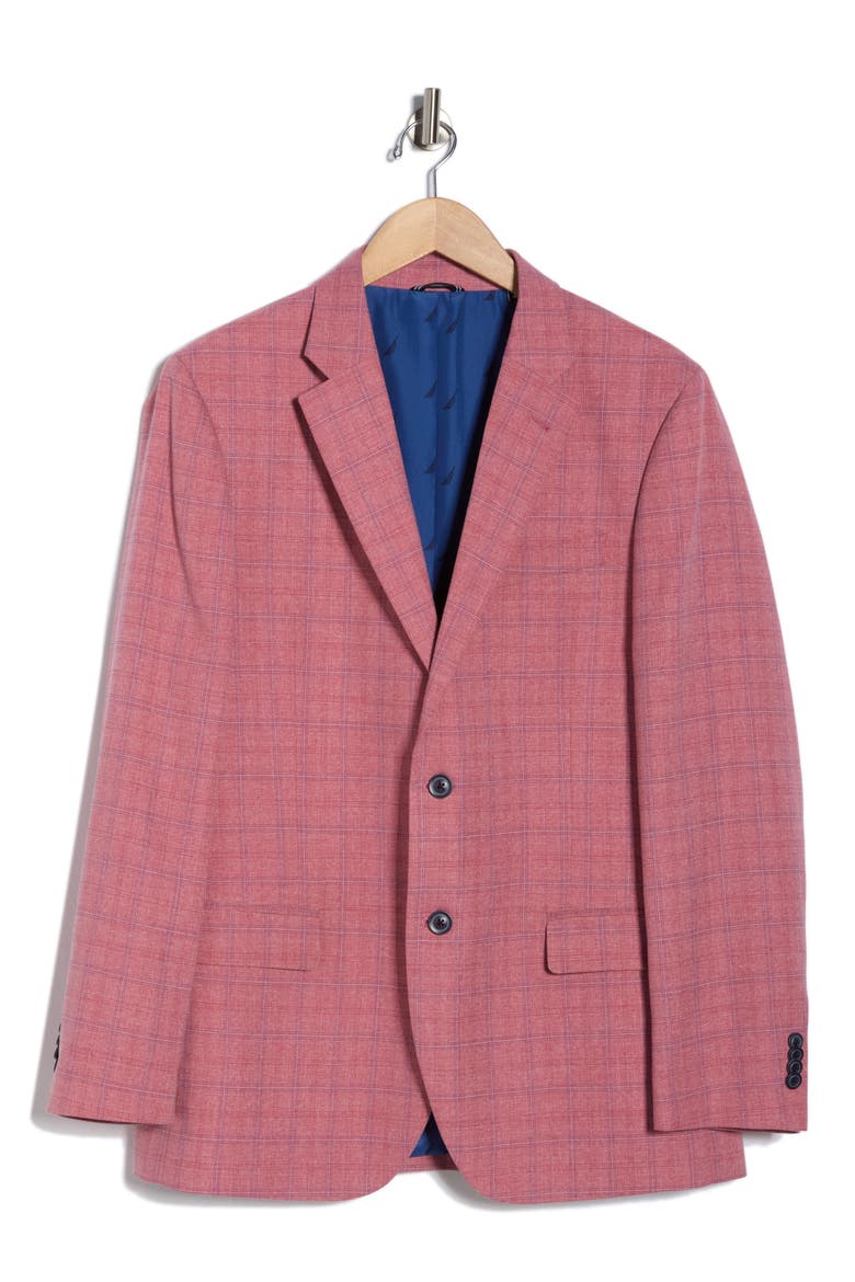 Pink Windowpane Plaid Stretch Sport Coat, Alternate, color, PINK