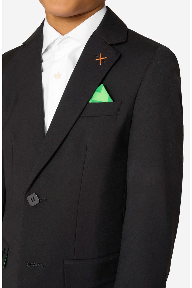 x Minecraft Kids' Daily Slim Fit Black Stretch Sport Coat, Alternate, color, BLACK