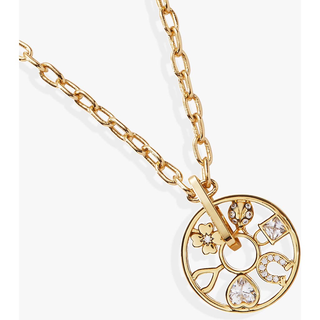 Alex And Ani Love Luck Wheel Necklace In Gold