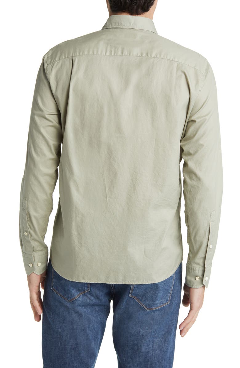 Peter Millar Crown Crafted Sojourn Garment Dye Button-Up Shirt, Alternate, color, Herb