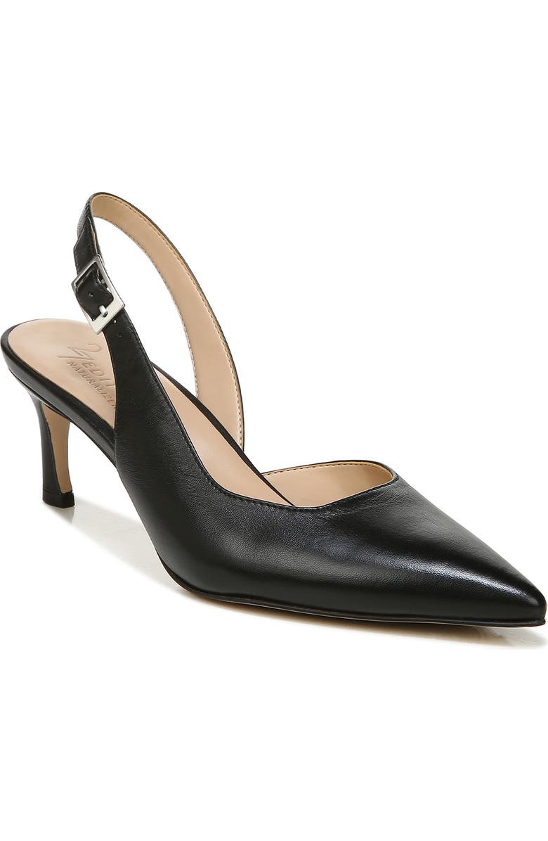 27 EDIT Naturalizer Felicia Slingback Pointed Toe Pump, Main, color, Black Leather