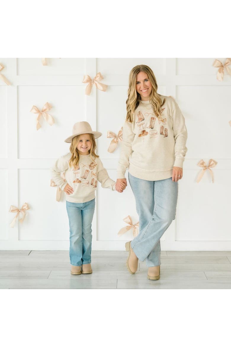 Cowgirl Cutie Sweatshirt, Alternate, color, Brown Multicolor