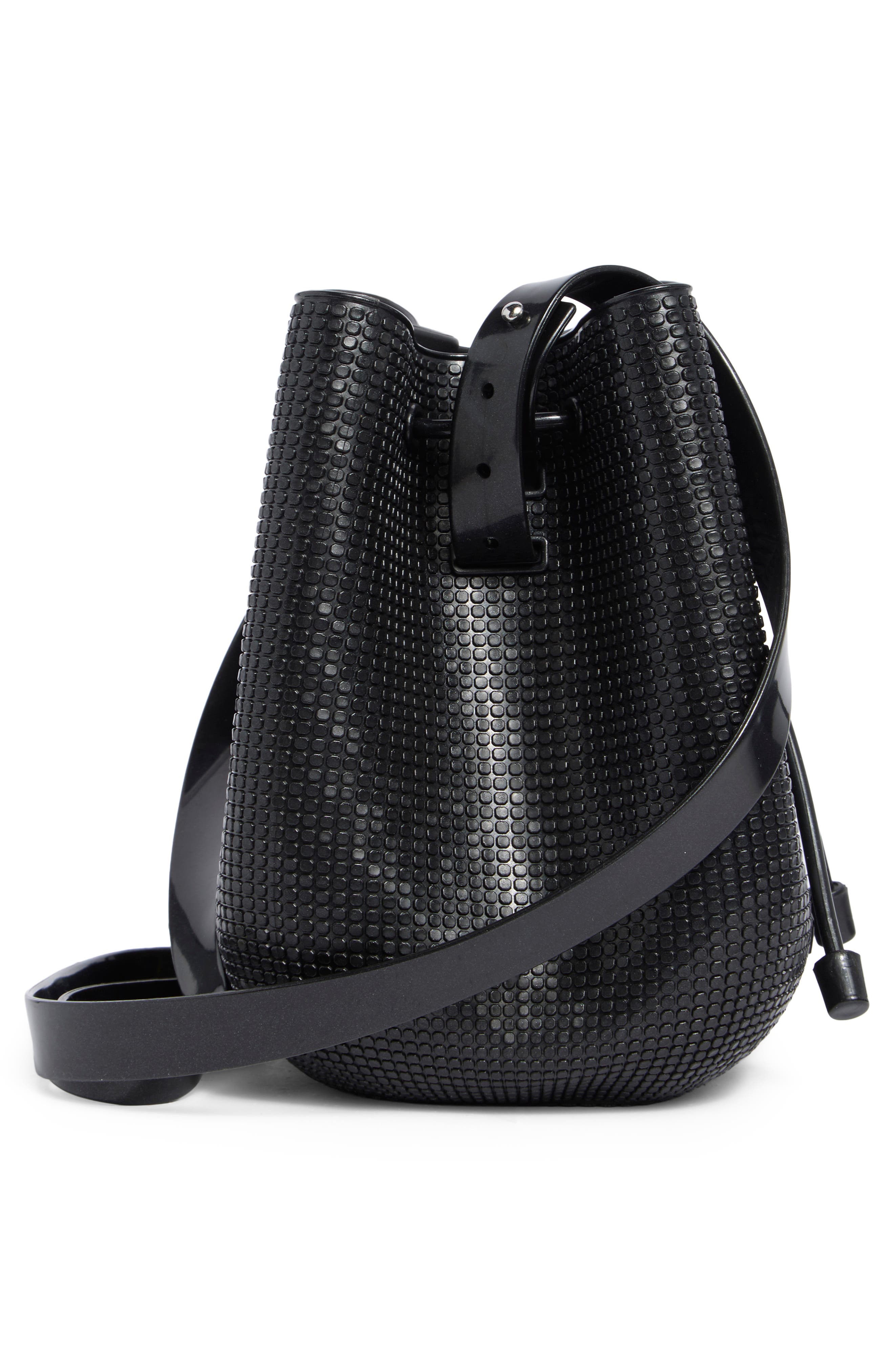 Lux Crossbody Bag, Alternate, color, METALLIC BLACK