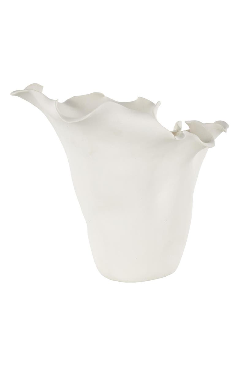 UMA Abstract Ceramic Vase, Alternate, color, White