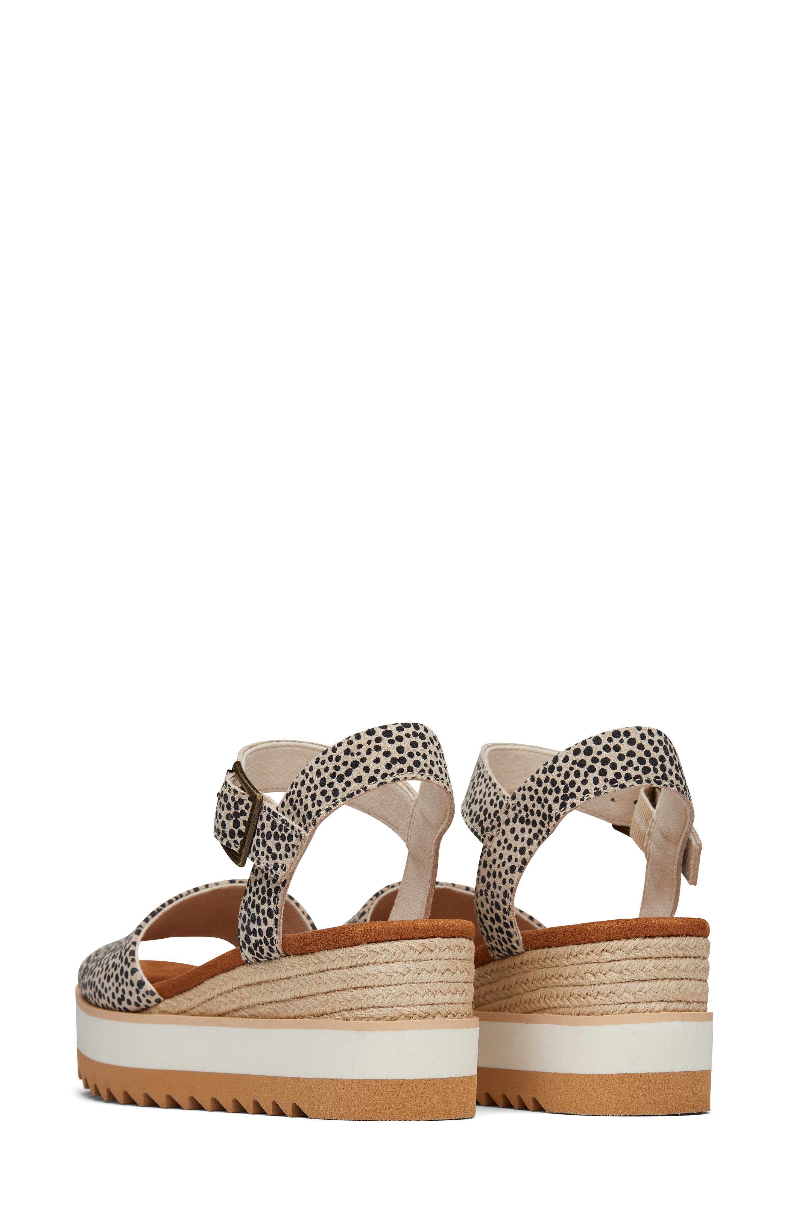 TOMS Diana Platform Wedge Sandal, Alternate, color, Brown