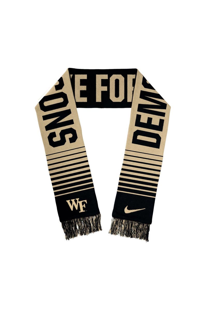 Nike Wake Forest Demon Deacons Space Force Rivalry Scarf, Main, color, Black