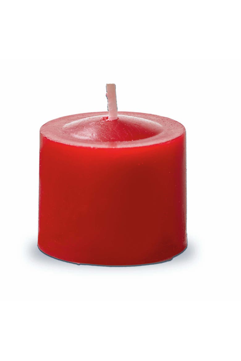 Cranberry Votive Candles Set of 12 Smokeless Paraffin Wax, Alternate, color, Red