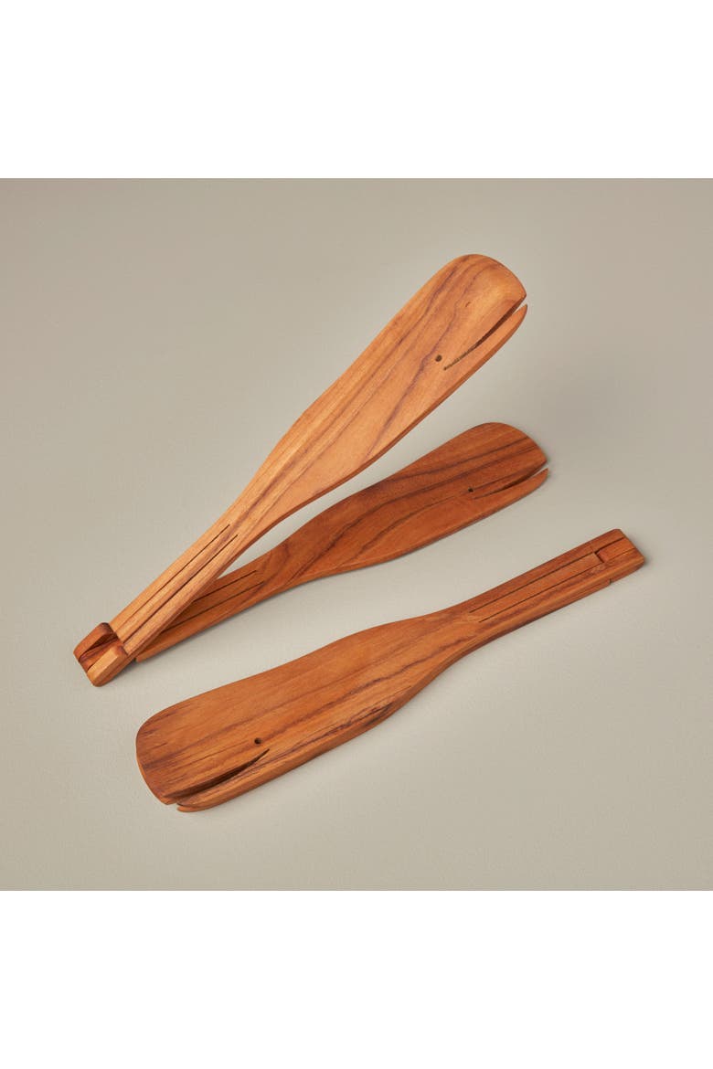 Teak Whale Flip Tongs, Alternate, color, Brown