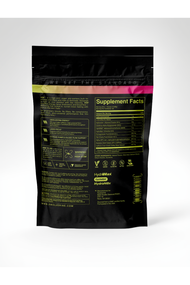 Vox® | Vegan High Stim Pre Workout, Alternate, color, Electric Watermelon