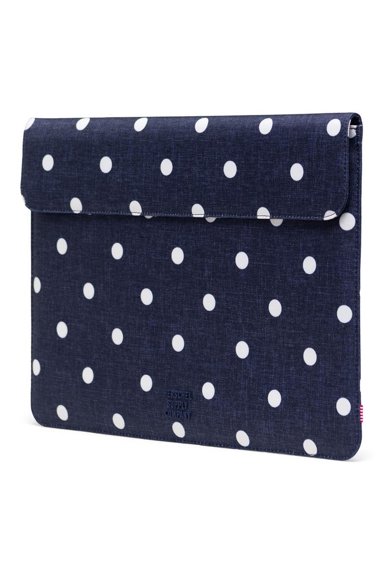 Spokane 13-Inch MacBook Canvas Sleeve, Alternate, color, POLKA DOT CROSSHATCH PEACOAT