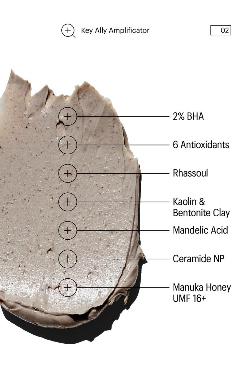 ALLIES OF SKIN Rhassoul & BHA Antioxidants Purifying Mask, Alternate, color, 