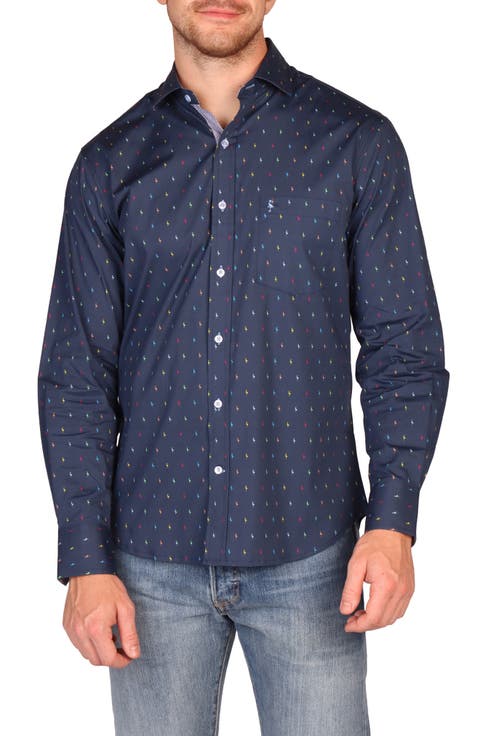 Classic Fit Stretch Cotton Button-Down Shirt
