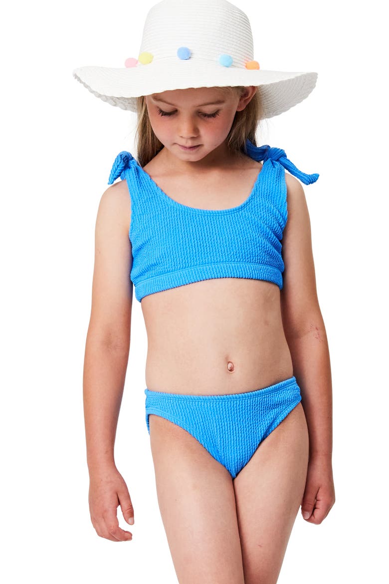Kids' Marine Blue Two-Piece Swimsuit, Alternate, color, BLUE