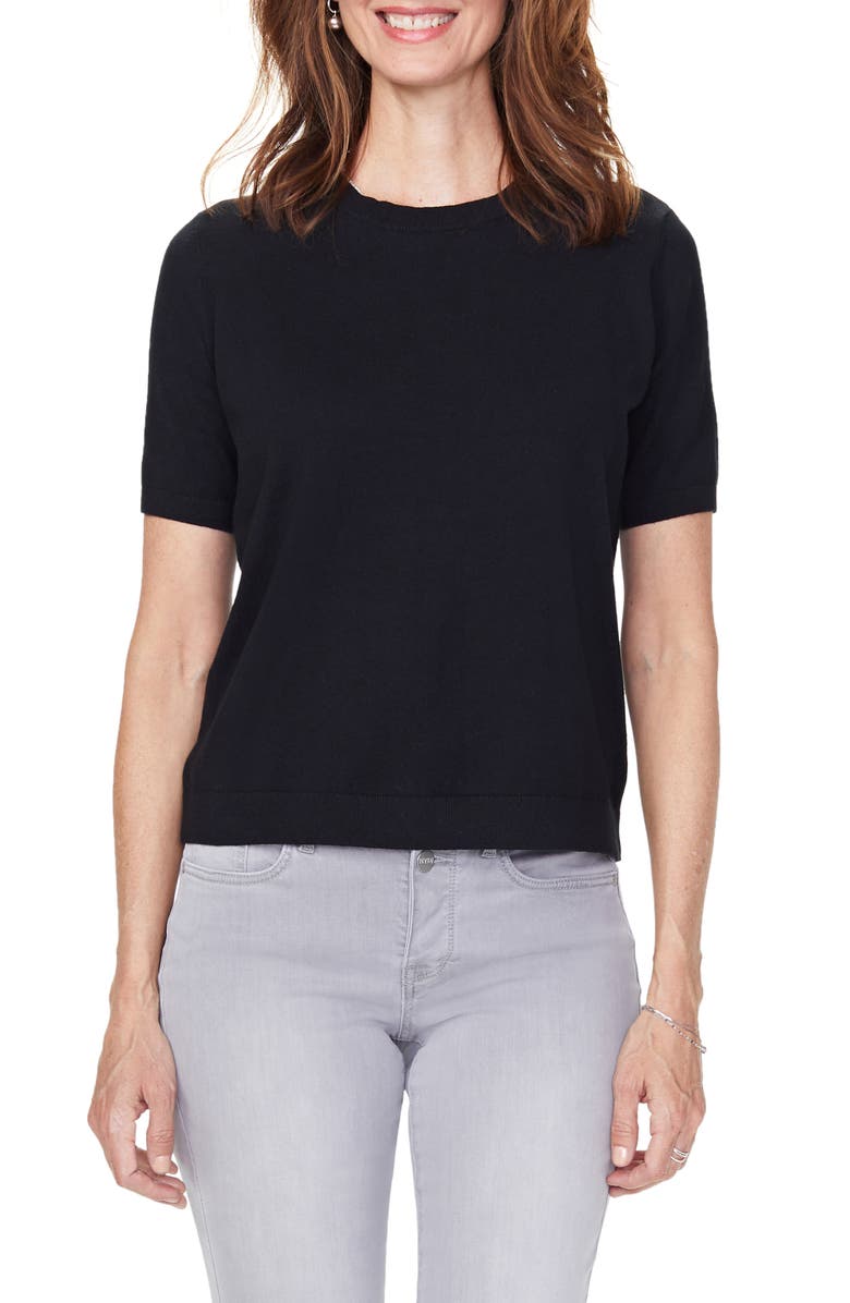 NYDJ Short Sleeve Knit Top, Main, color, 
