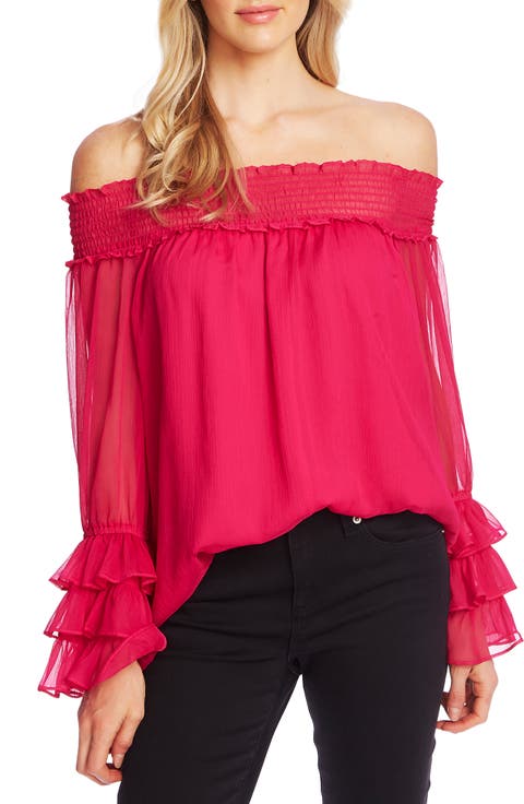 Smocked Off the Shoulder Blouse