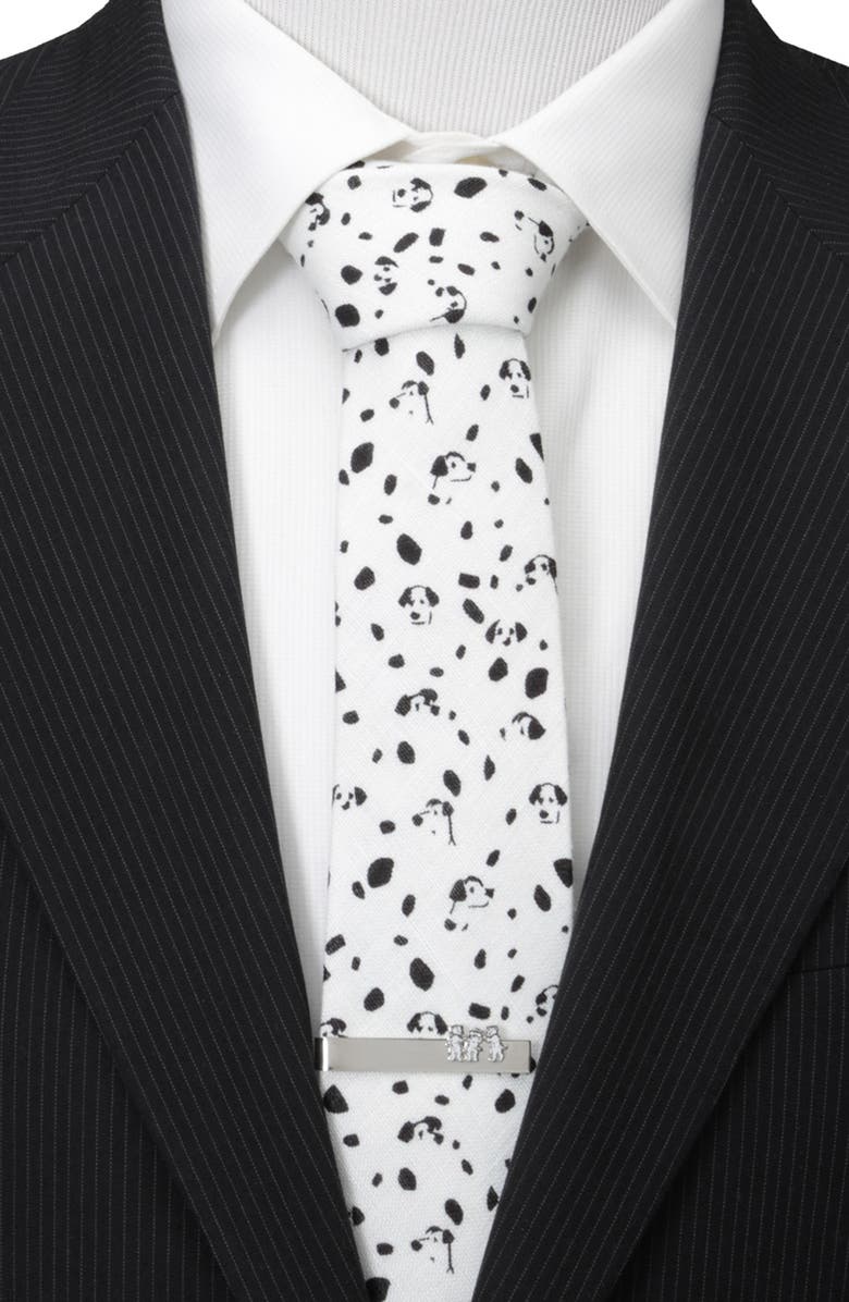 Cufflinks, Inc. x Disney 101 Dalmatians Linen Tie, Alternate, color, White