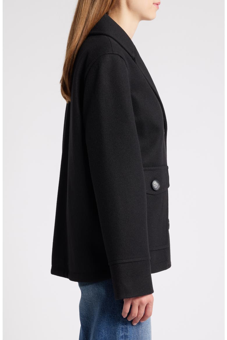 Patch Pocket Short Coat, Alternate, color, BLACK