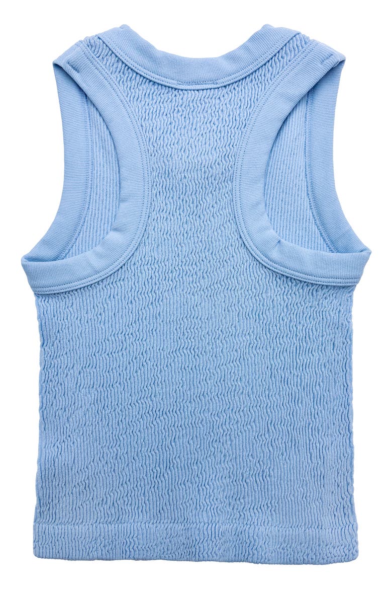 Kids' Smocked Racerback Tank, Alternate, color, BABY BLUE