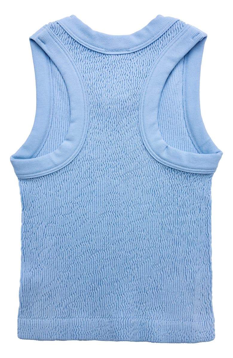 Suzette Collection Kids' Smocked Racerback Tank, Alternate, color, Baby Blue