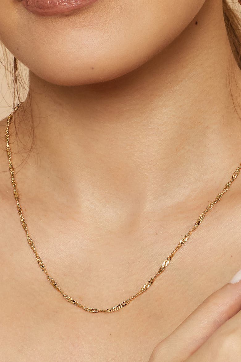 10K Gold Bold Spirah Chain Necklace, Alternate, color, Yellow Gold
