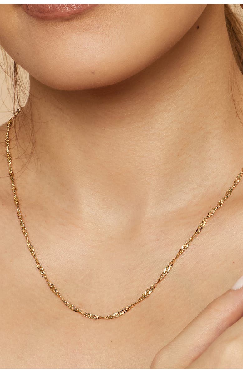 Oradina 10K Gold Bold Spirah Chain Necklace, Alternate, color, Yellow Gold