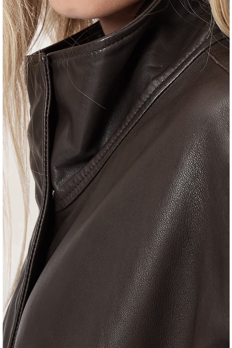 Ryder Leather Jacket, Alternate, color, BITTER BROWN