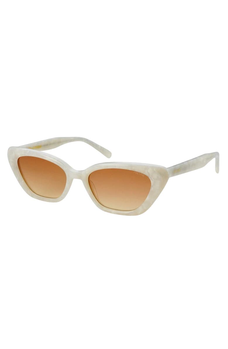 FREYRS Eyewear Mia Small Cat Eye Sunglasses, Alternate, color, Pearl