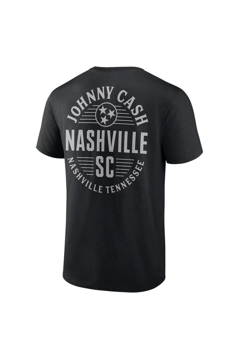 Men's Fanatics Branded Black Nashville SC Johnny Cash Oval T-Shirt, Alternate, color, Black