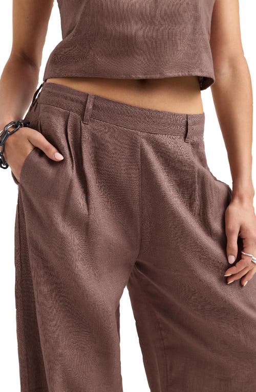 Vitamin A ® The Getaway Linen Cover-up Pants In Brown