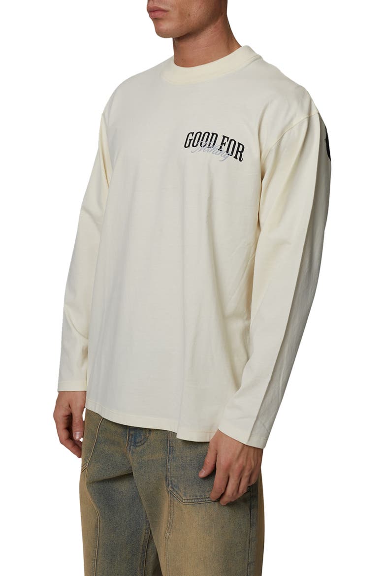 Oversized Long Sleeve Revival T-Shirt, Alternate, color, Ivory