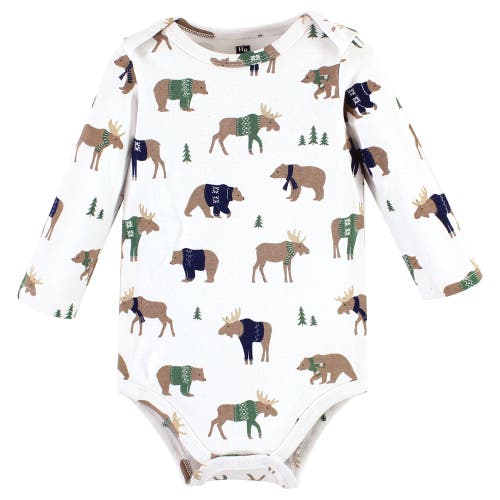 Hudson Baby Cotton Long-sleeve Bodysuits 3-pack In Multi