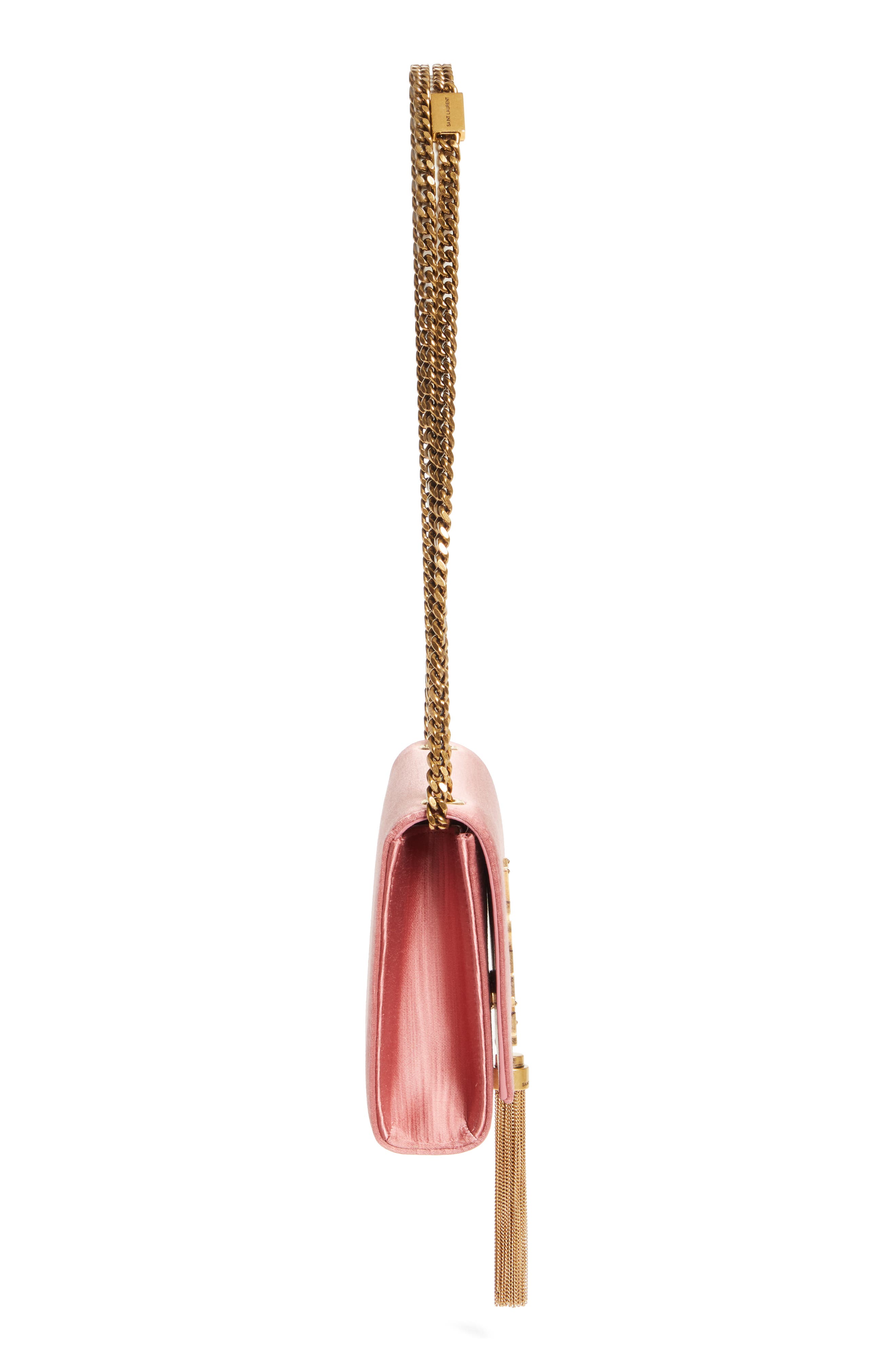 Saint Laurent Small Kate Satin Shoulder Bag, Alternate, color, 
