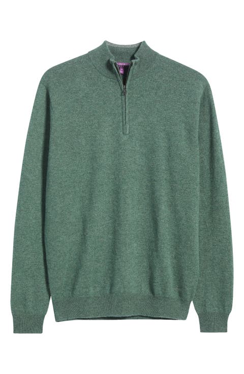 Crown Anniversary Quarter Zip Cashmere Sweater