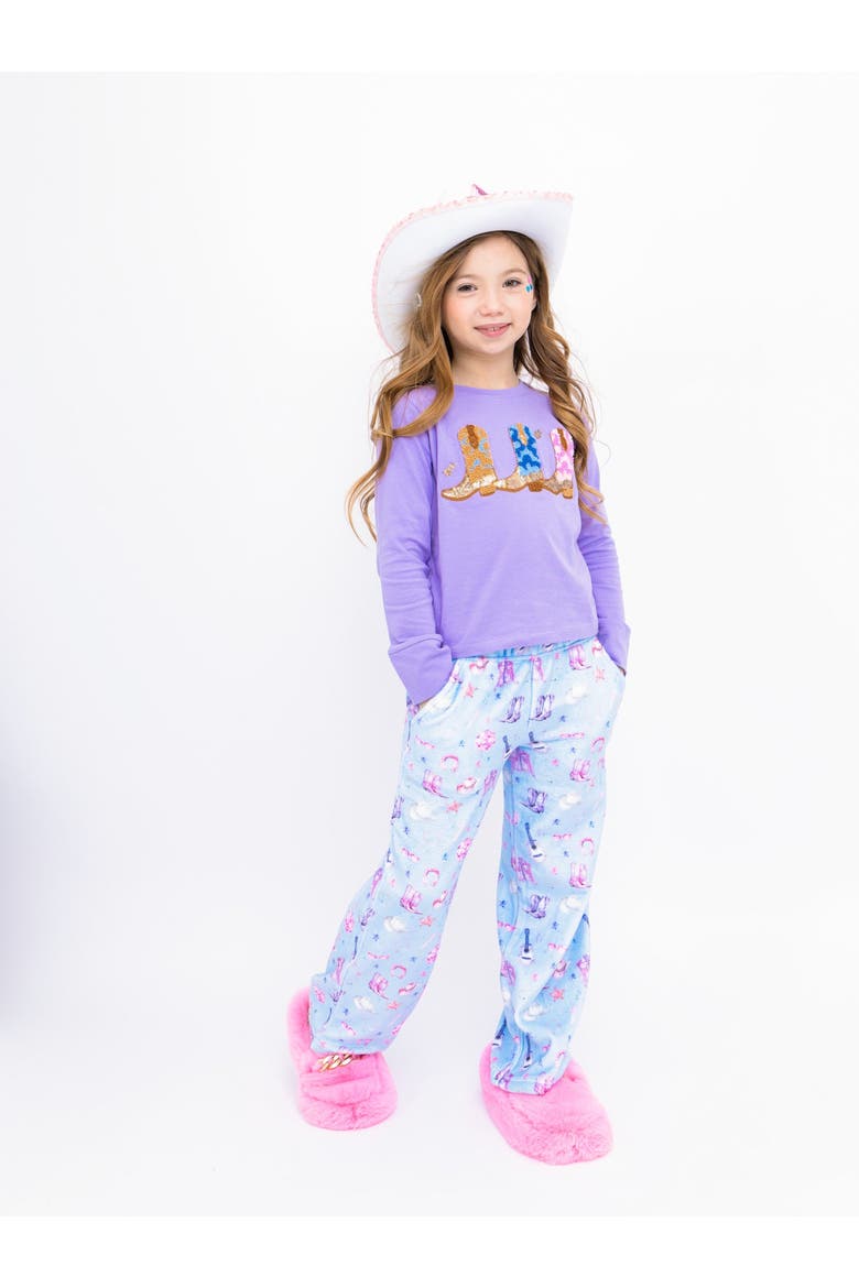 Plush Wild West loungewear pant, Main, color, Periwinkle