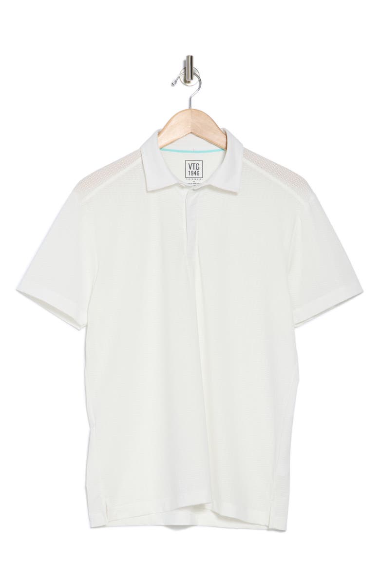 Vintage 1946 Metal Vent Jacquard Performance Golf Polo, Alternate, color, White