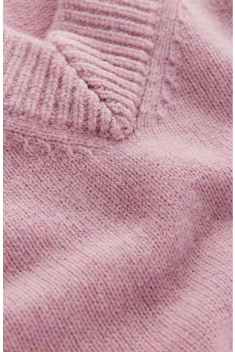 Marion Merino Wool V-Neck Sweater, Alternate, color, BLUSH PINK
