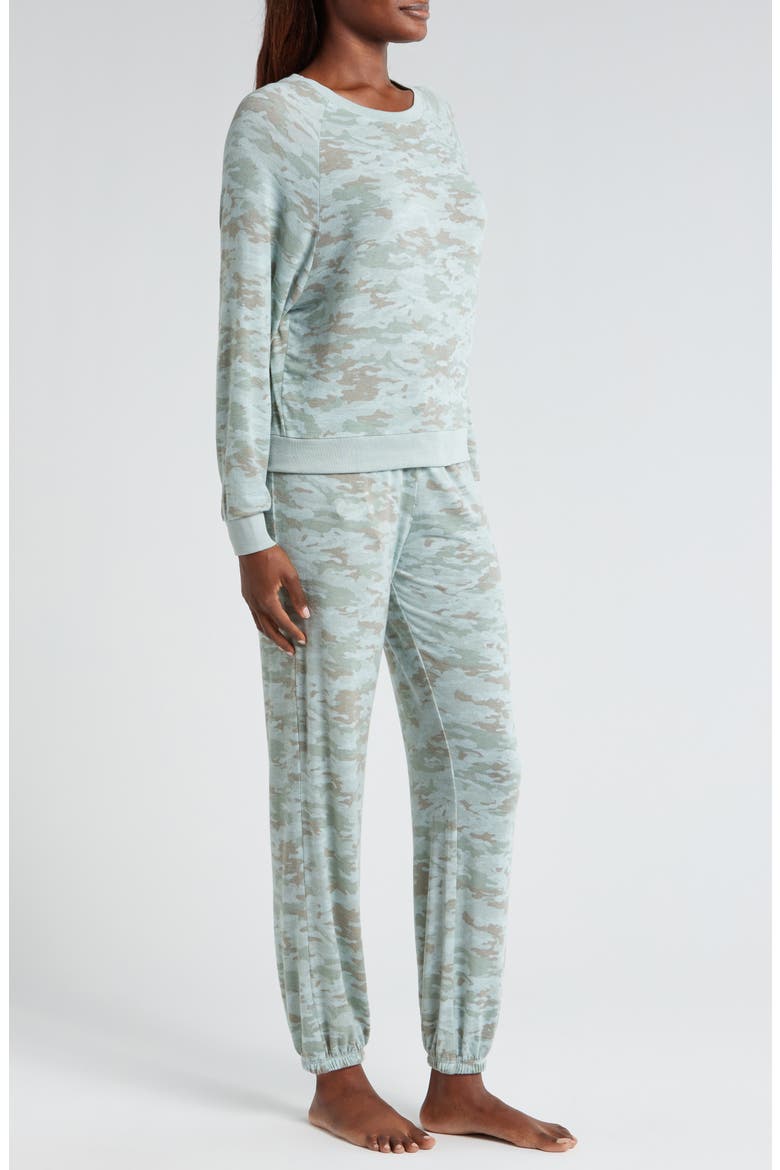 Star Seeker Brushed Jersey Pajamas, Alternate, color, FERN CAMO