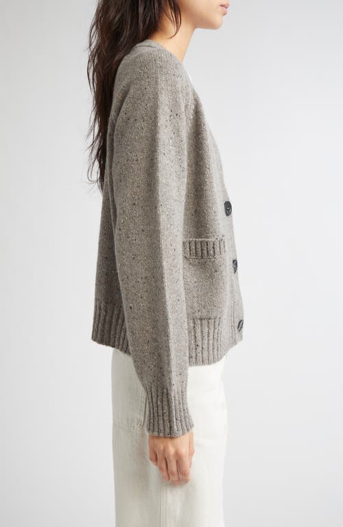 Johnstons Of Elgin Donegal Relaxed Cashmere V-neck Cardigan In Gray