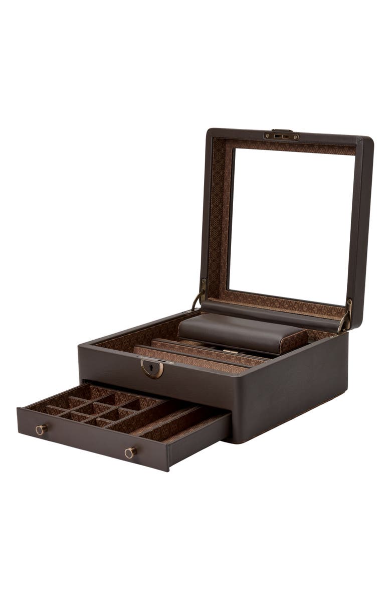 WOLF Earth Watch Stand Box, Alternate, color, Coffee